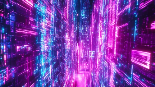 Glow in Cybernetic Tunnel