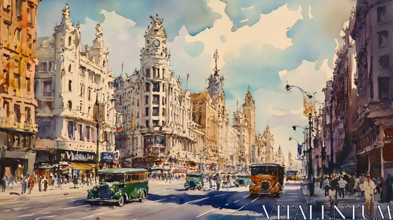 Historic Urban Watercolor