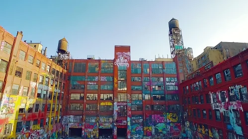 Urban Graffiti Art on Industrial Building
