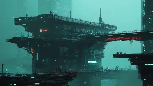 Futuristic Megacity with Neon Illuminations