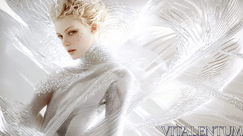 AI ART Ethereal White Fashion Concept