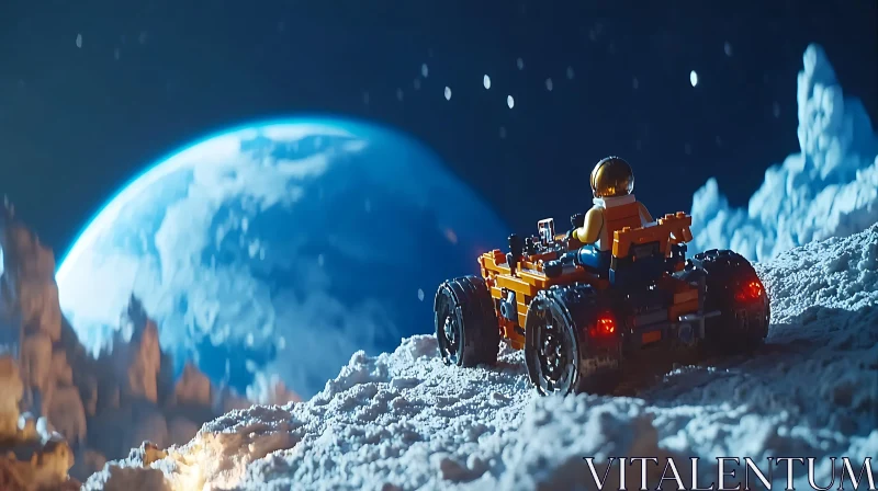 Space Exploration in Miniature: Earth and Rover AI Image