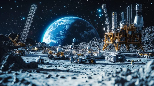 Advanced Space Mining Operation on the Moon