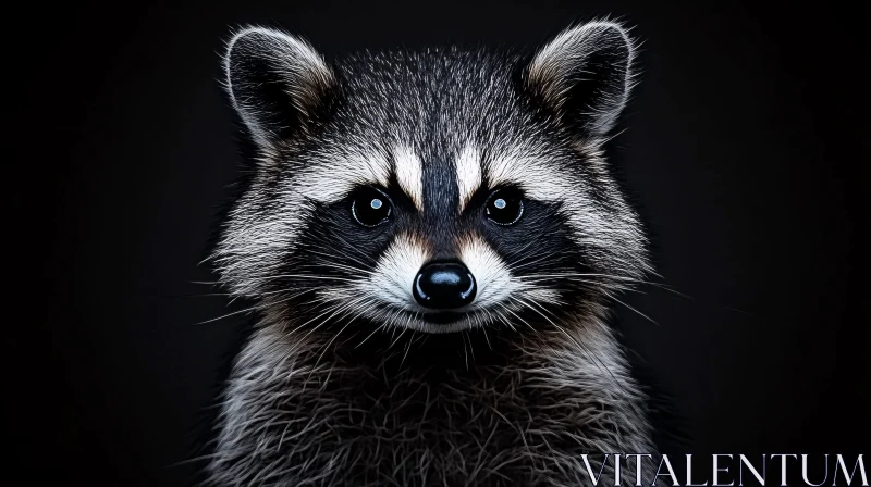 Close-up of a Raccoon in Nature AI Image