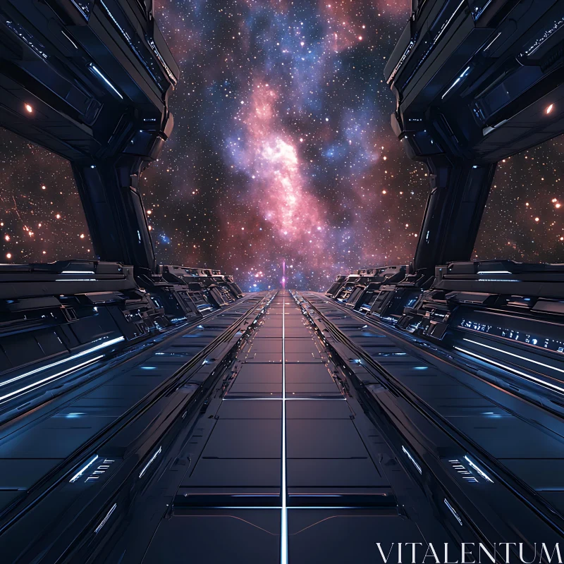 AI ART Galactic Spaceship Pathway