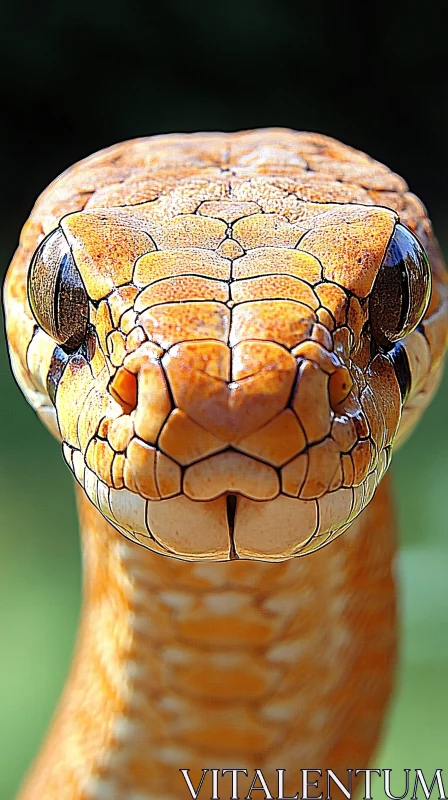 Intense Portrait of a Snake AI Image