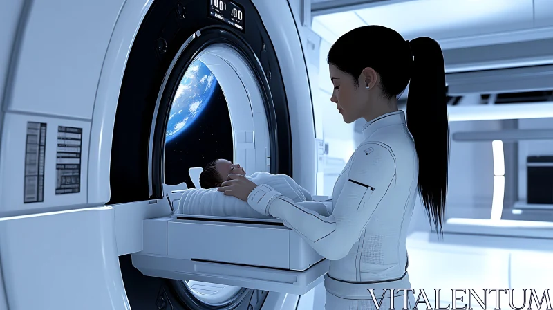 Advanced Space Medicine: Technological Care in Orbit AI Image