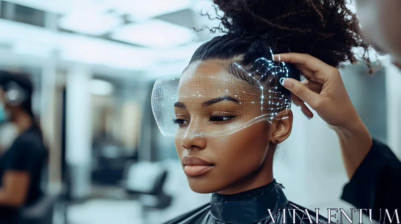 AI ART Futuristic Cyber Hairstyling Experience