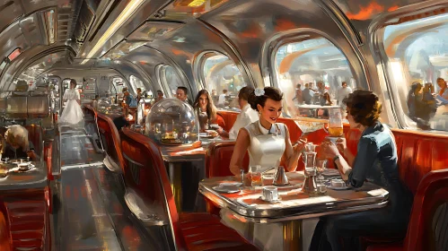 Nostalgic Retro Diner Illustration