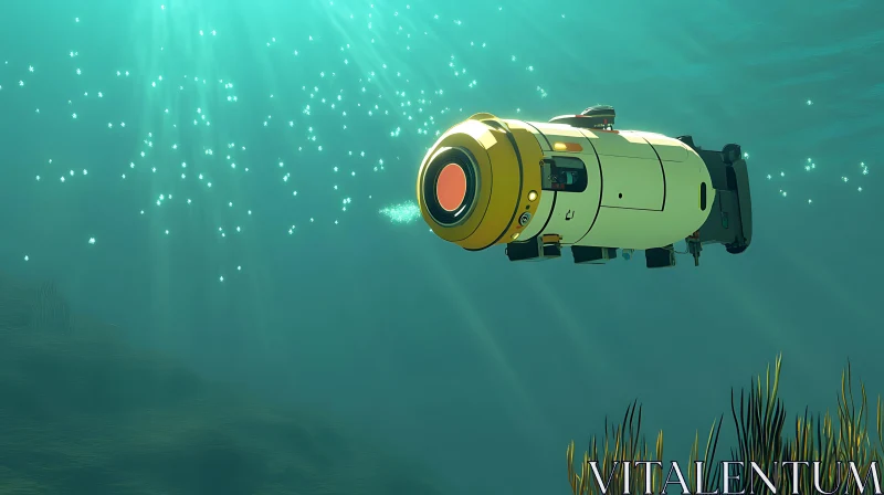 Advanced Submersible in Marine Research AI Image