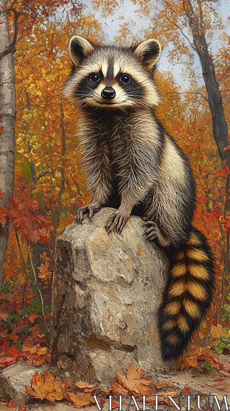 Wildlife in Fall Setting AI Image