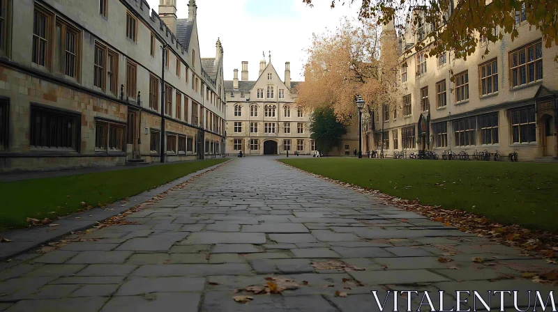 Academic Buildings in Fall AI Image