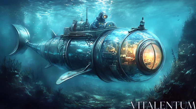 AI ART Advanced Deep Sea Submarine