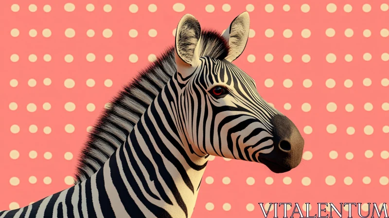 Zebra with Polka Dot Design AI Image