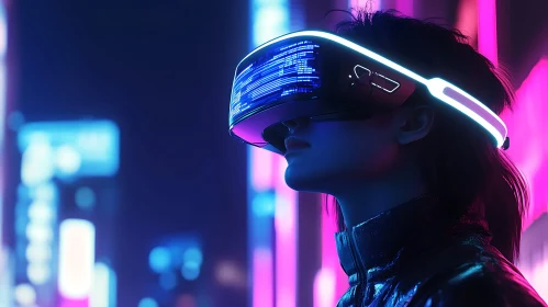 Person Immersed in Advanced VR Technology