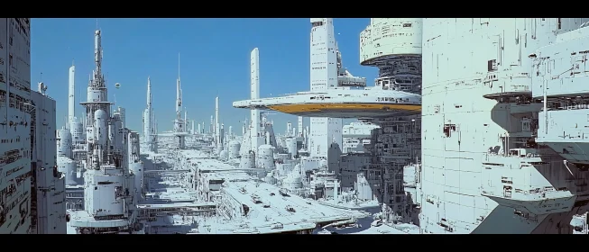 Sci-Fi Urban Landscape with Advanced Architecture