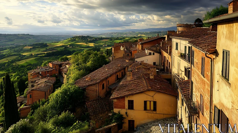 AI ART Traditional Architecture in Serene Countryside