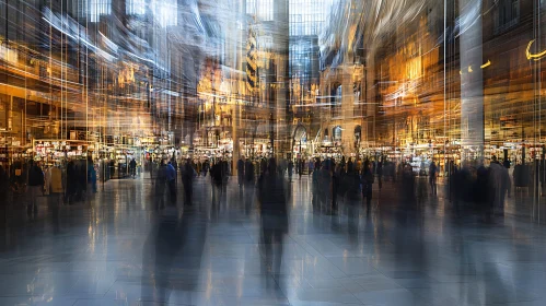 Motion Blur in Crowded Urban Building