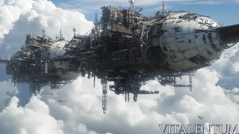 High-Tech Spaceship in the Sky