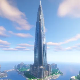 Majestic Tall Building in City View