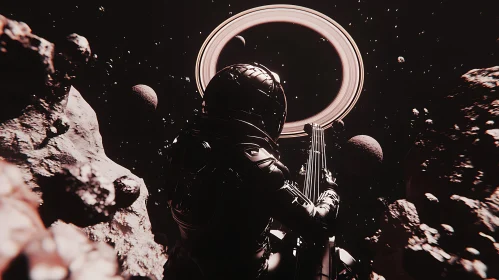 Space Exploration with Astronaut and Celestial Objects