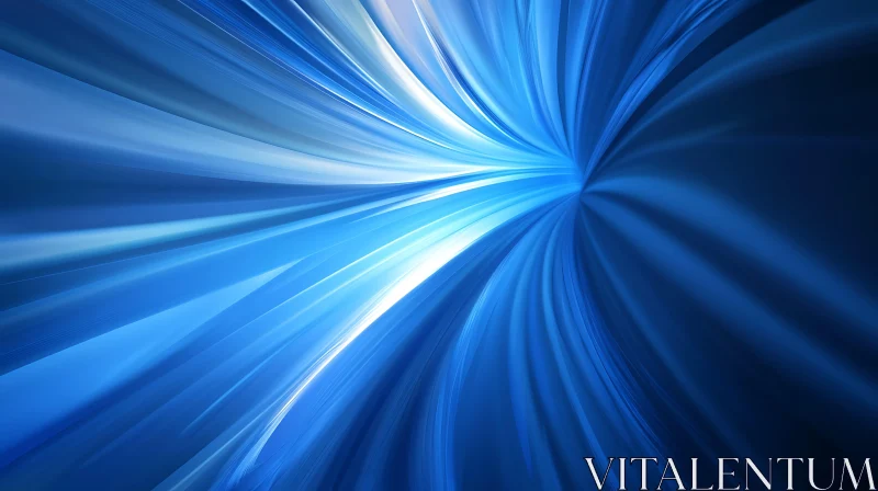 Flowing Blue and White Light Abstract Art