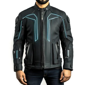 Cyberpunk-Inspired Black Jacket