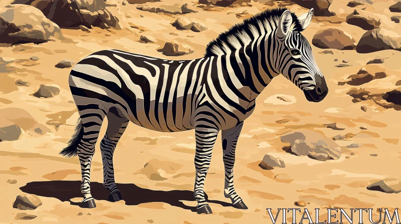 AI ART Zebra in the Wild