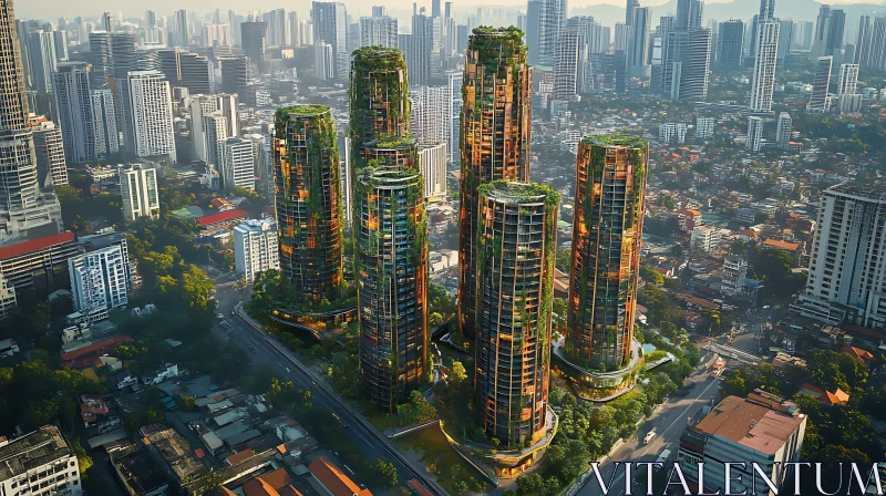 Sustainable High-Rises in an Urban Environment AI Image