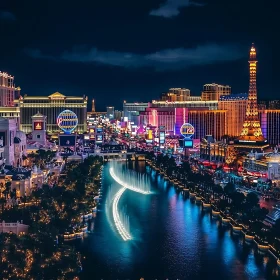 Illuminated Las Vegas Nightscape