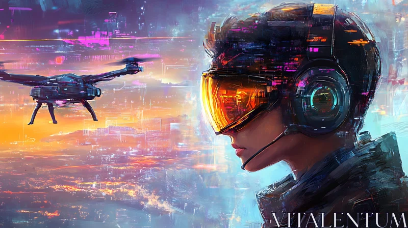 Advanced Technology in Cyberpunk Art AI Image