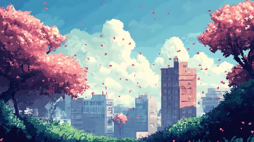 Urban Nature in Pixel Art