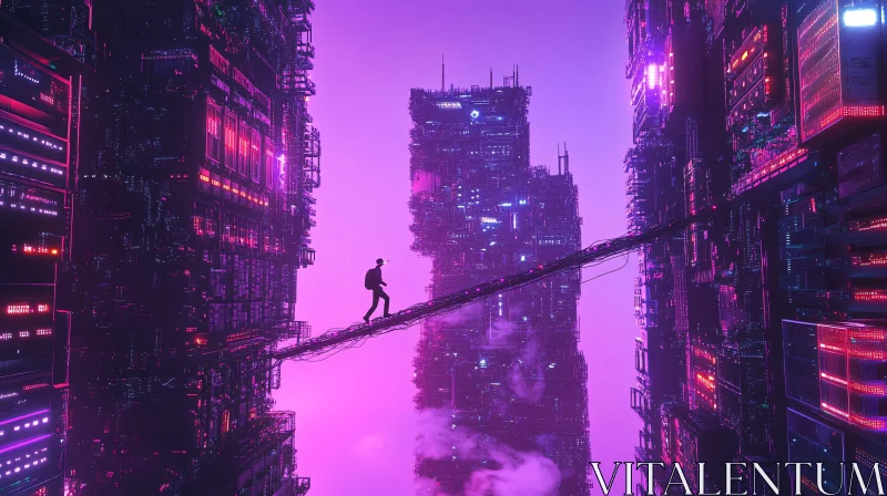 Futuristic Cyberpunk Metropolis AI Image