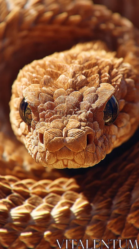 Intricate Snake Head Details AI Image