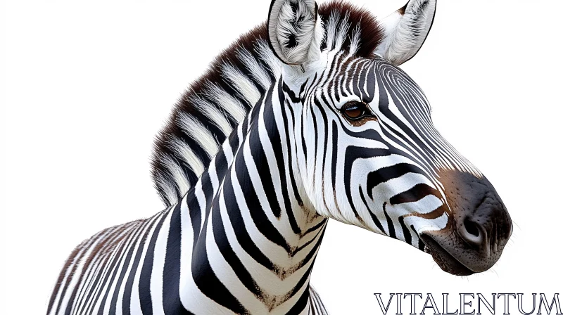 Zebra in Profile AI Image