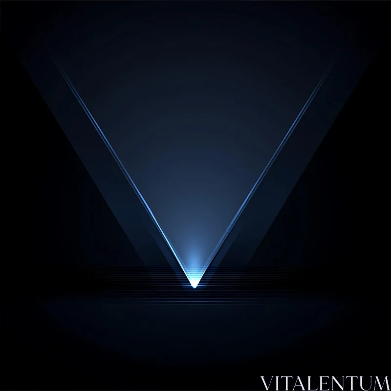 Geometric Light Art in Blue tones AI Image