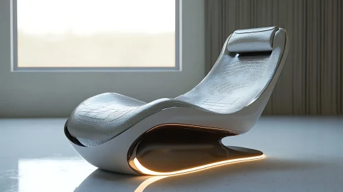 Modern Chair in Minimalist Interior with Luxurious Design