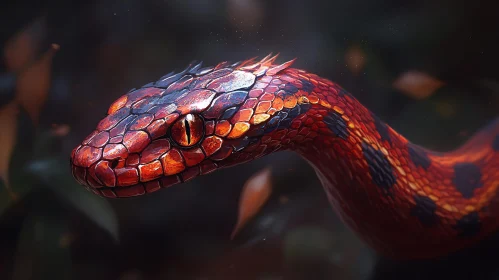 Fiery Scaled Snake