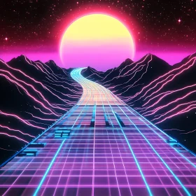 Neon Synthwave Digital Art