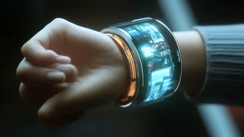 Advanced Smartwatch Featuring Holographic Display