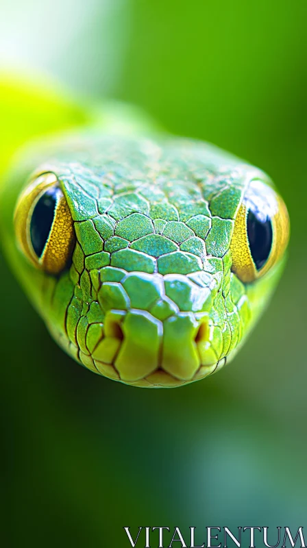 Detailed Snake Portrait AI Image