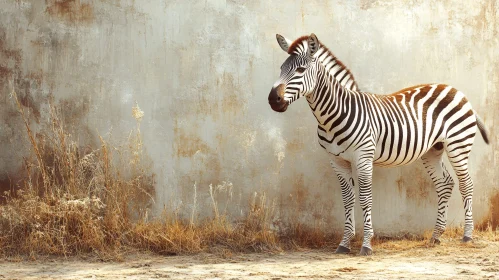 Zebra Standing in Grass