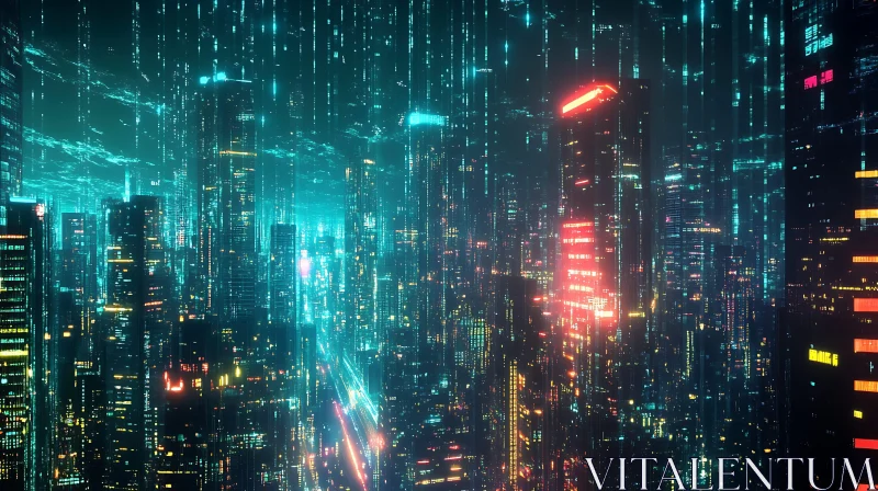 Cyberpunk Neon City at Night AI Image