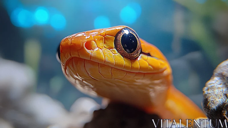 Striking Snake Portrait AI Image