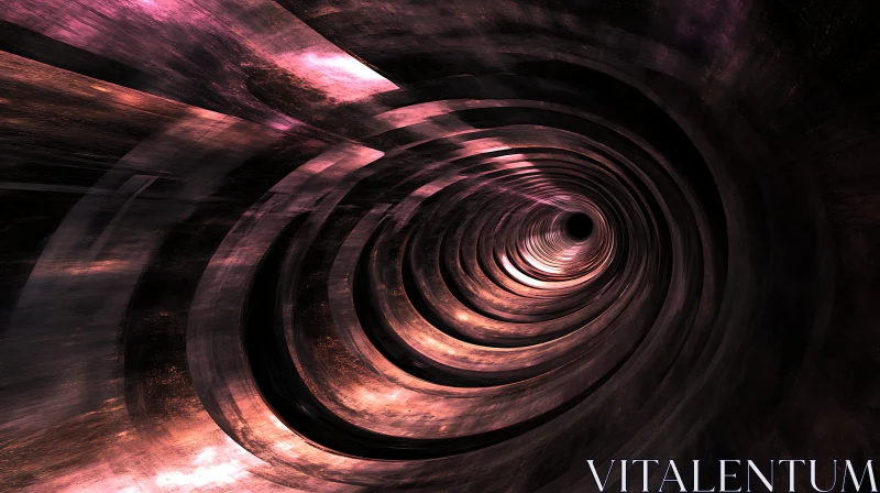 Mesmerizing Abstract Circular Tunnel Art