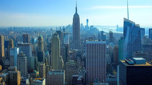 Urban Landscape with Tall Skyscrapers