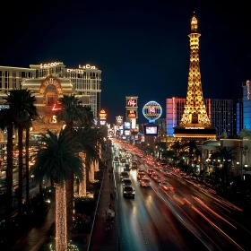 Vibrant Night in Las Vegas Cityscape