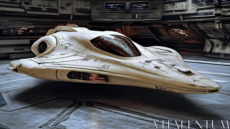 Advanced Spaceship Hovering in Modern Hangar