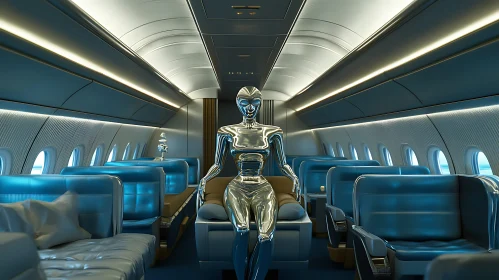 Luxury Travel in a Futuristic Airplane