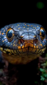 Detailed Snake Close-Up with Intricate Scales